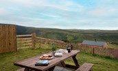 The Willow - enjoy alfresco meals whilst taking in the views of the Coquet Valley
