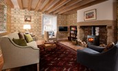 The Grieve's House - sitting room with wood burning stove