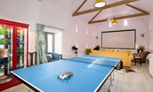 Walltown Byre - entertainment barn with ping pong table
