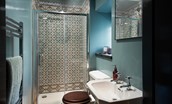 Ground floor shower room with artisan tiles