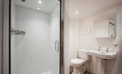 Garden House - ground floor shower room with walk-in shower, WC and basin