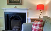 The White House - sitting room with log fire