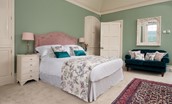 Fairnilee House - Alexandra - with king size bed and two seater sofa