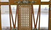 Leuchie Walled Garden - close up of chair