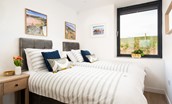 6 The Bay, Coldingham - bedroom two has views of rolling countryside to the rear of the apartment