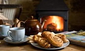 The School House, Capheaton - cosy breakfasts in front of the fire