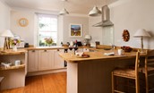 Redcliff - the country-style kitchen with breakfast bar and stool seating