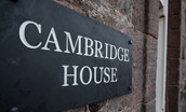 Cambridge House - house name plaque