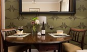 Pentland Cottage - dining table seating two guests