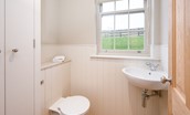 Barley Hill Cottage - cloakroom by the small entrance hall
