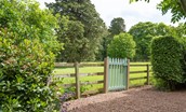 Lane Cottage - pretty picket gates lead onto estate walks