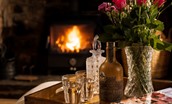 Appletree Cottage - enjoy the warmth of a wood burner with a wee dram