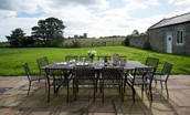 North Star House - enjoy al fresco dining with Bamburgh castle as the backdrop