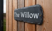 The Willow - slate welcome sign