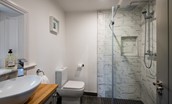 Caste View, Bamburgh - bedroom two en suite shower room