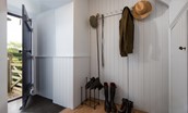 Cuthbert House - space for hanging coats and storing boots after a day walking
