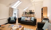 Budle Bay Loft - open-plan kitchen, dining and sitting room
