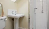 Byreman's Cottage - bathroom three with walk-in shower, WC and basin