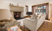 Captain's Rest - snuggle up and watch TV in front of the wood burning stove