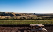 Chaffinch Cottage - never-ending views over the Northumbrian countryside from the front terrace