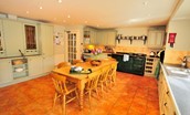Ellemford Estate - large spacious kitchen with farmhouse table seating eight and large 5 oven AGA