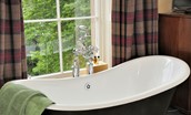 Ellemford Estate - bedroom one roll top bath