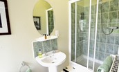 Ellemford Estate - bedroom one en suite bathroom with walk-in shower, WC and basin