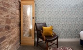 Papple Steading - Ploughman's Bothy - bespoke handmade wardrobe and armchair
