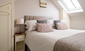 Royland Cottage - second floor double bedroom (restricted headroom on either side of the bed)