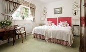 Eslington Lodge - bedroom two with twin beds