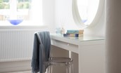 The Barley Loft - dressing table in bedroom two with large mirror above
