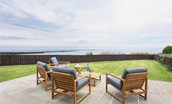 Sea Breeze - enclosed garden with outdoor furniture offering fabulous sea views