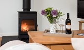 Fisherman's Cottage - enjoy a glass of wine by the wood burning stove