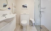 Holy Island Bay Byre - bedroom one en suite bathroom