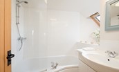Holy Island Bay Stables - bedroom one en suite bathroom