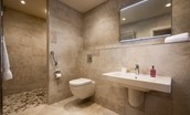Bracken Lodge - large en suite of bedroom one with walk-in shower
