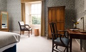 Papple Steading - Papple Farmhouse - bedroom three with wardrobe and writing desk / dressing table