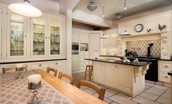 Fairnilee House - large breakfast kitchen with dining area to seat eight guests