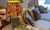 Garden Cottage - sitting room with inviting styling and soft furnishings