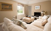 Seaview House - Annexe sitting room with comfortable corner sofa