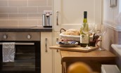 Eildon View - sideboard in kitchen providing extra storage and the essentials for your self-catered stay