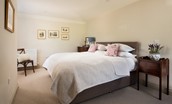 Housedon Haugh - bedroom three with a super king bed than can be configured to twin beds