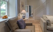 Pathhead Farmhouse - sitting room with staircase