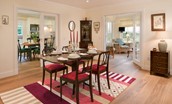 Runglee - dining room with access to kitchen & conservatory