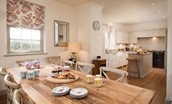 Broadgate House - kitchen and dining area with seating for 10 guests