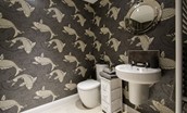The Apartment - bathroom with statement wallpaper