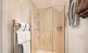 Eildon View - bathroom two with large walk-in shower and heated towel rail