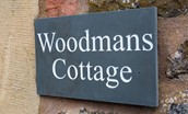 Woodman's Cottage - sign