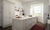 The Old Vicarage - well-equipped shaker style kitchen with range oven and hob, under counter fridge, dishwasher and microwave