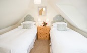 Garden Cottage - bedroom two with twin beds